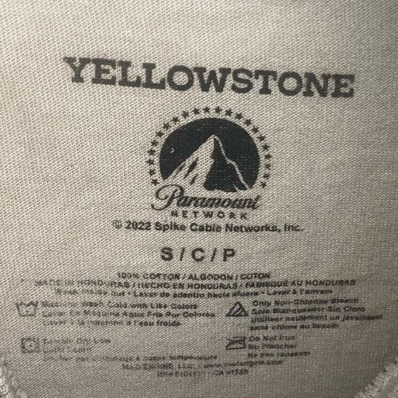 Yellowstone Cropped Tee Cotton Size Small - Picture 3 of 7